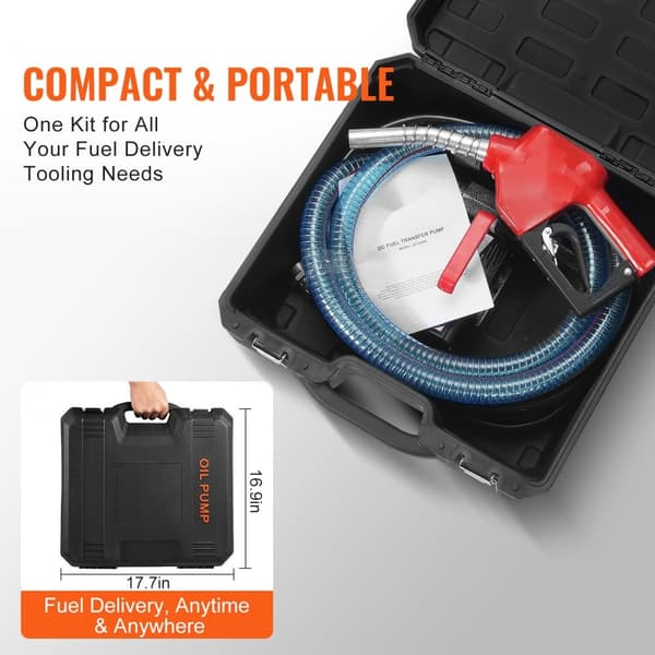 12V Polttoainesiirtopumppu, 10 GPM, 1/4 hv, Automaattinen polttoainesuutin