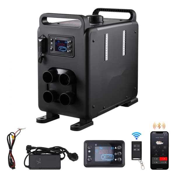 Diesel Ilmanlämmitin 12V/24V 8KW, Bluetooth Ohjaus, Tehokas Lämmitin ajoneuvoille