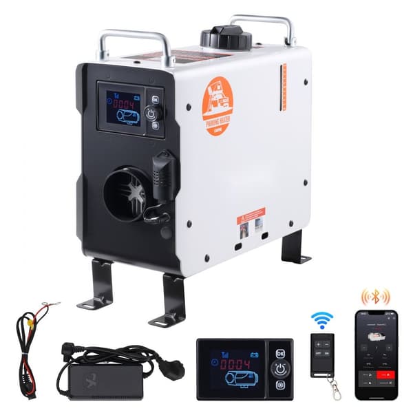 Diesel-ilmalämmitin 12V/24V 2KW, Bluetooth, APP-kaukosäädin, ulkotiloihin, tehokas lämmitys ja helppo käyttö