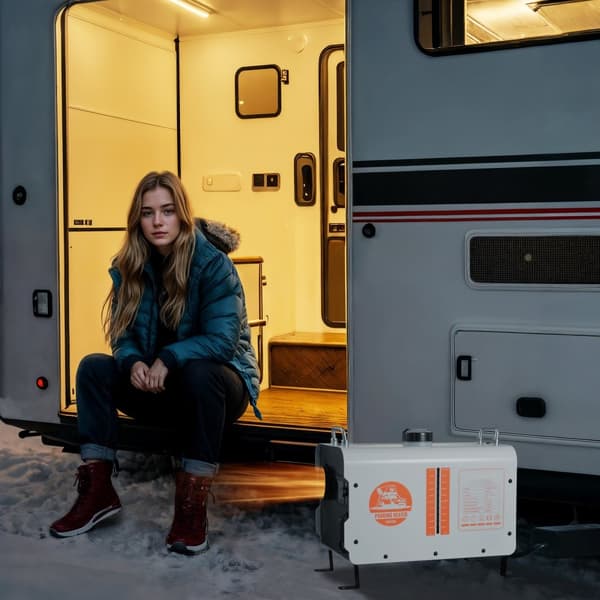 Dieselilmalämmitin 12V/24V 8KW Bluetooth, kaukosäädin ulkokäyttöön, tehokas lämmitys, helppo ohjaus APP:lla