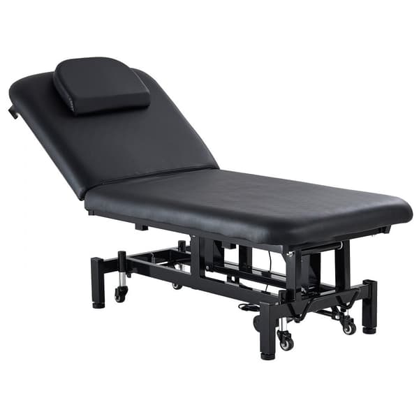 Elektrisk massagebänk, höjdjusterbar 0-45°, ergonomisk design, justerbart ryggstöd, perfekt för kliniker och hemmaspa