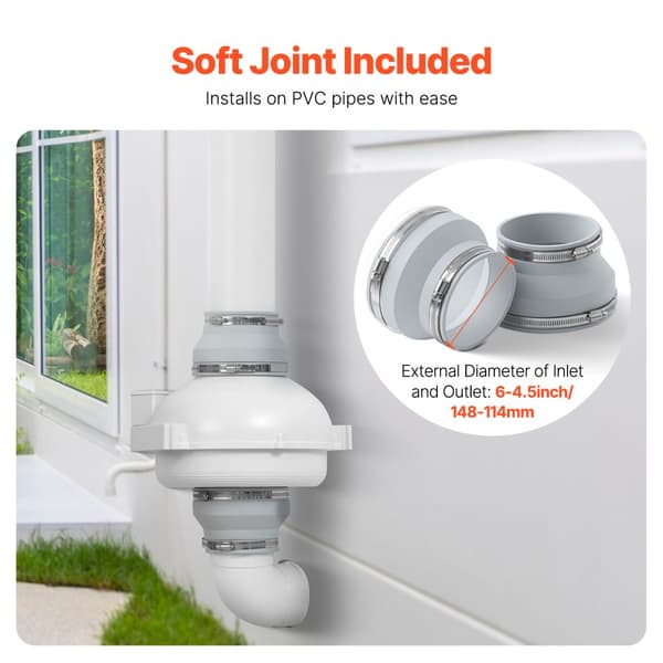 Radonluftrenser Fan System 4”-4,5”, Støjsvag 380CFM, Inline Rør, Vandtæt, Effektiv Radonbeskyttelse