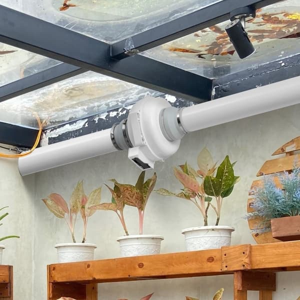 Radonluftrenser Fan System 4”-4,5”, Støjsvag 380CFM, Inline Rør, Vandtæt, Effektiv Radonbeskyttelse