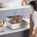 Miniatyrbillede 8 af 11: Kommerciel elektrisk frituregryde 2500W, 12L rustfrit stål, opgradering til 200°C, hurtig opvarmning, ideel til restauranter.
