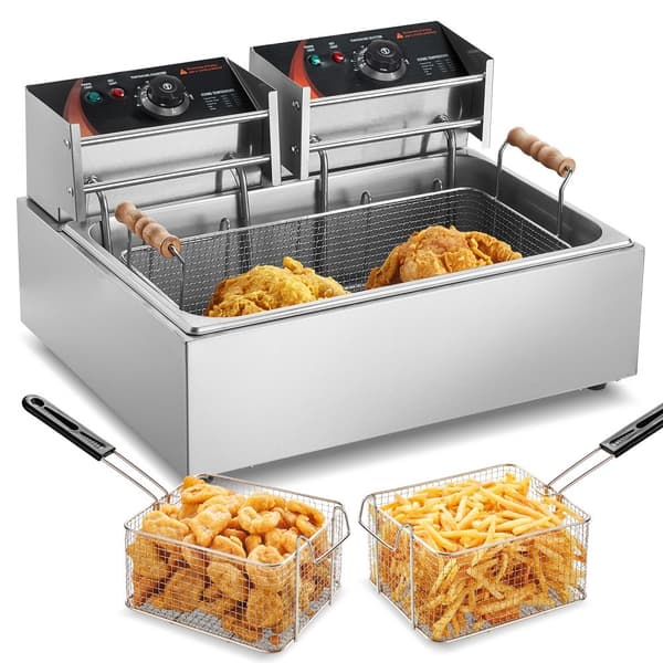 Kommerciel elektrisk frituregryde 2500W, 12L rustfrit stål, opgradering til 200°C, hurtig opvarmning, ideel til restauranter.
