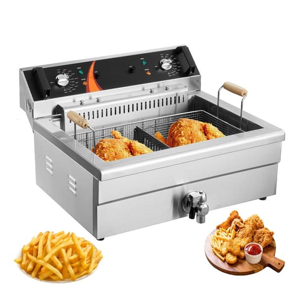 Kommersiell elektrisk fritös 3000W, 30,6 Qt / 29L, snabb uppvärmning, hög kapacitet, säkerhetsfunktioner, idealisk för restauranger