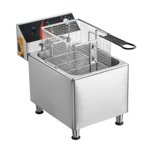 Kommerciel elektrisk frituregryde 3100W, 9L, rustfrit stål, opgradering, temperatur op til 200°C, hurtig opvarmning.