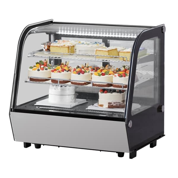 Kylskåp för bageri, energieffektiv, 4,2 cu ft/115L, 2-nivå, perfekt för affärer och kaféer, snygg display, kylar för bakverk