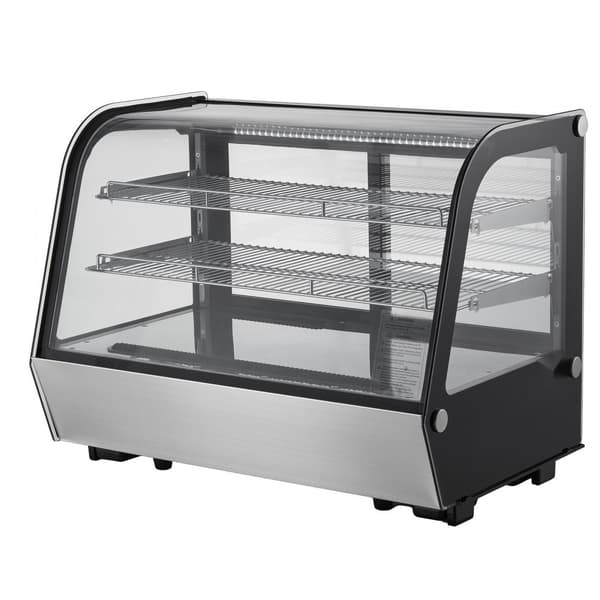 Kylskåp för bageridisk, 5 cu ft/146L, energieffektiv med glasdörr, professionellt kyllösning för bakverk, stilren design och optimal visning