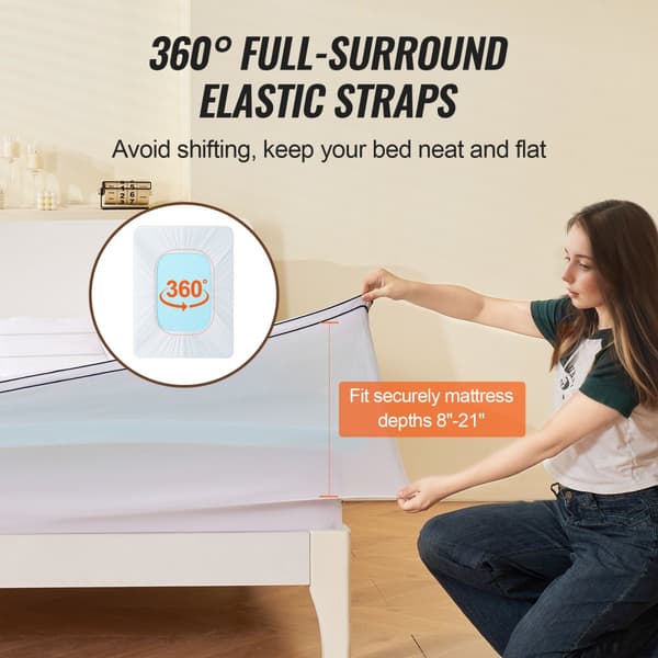 Premium Memory Foam Fiber Topmadras Queen, 101,6 mm tykkelse, komfortabel og støttegivende, ideel til bedre søvn.