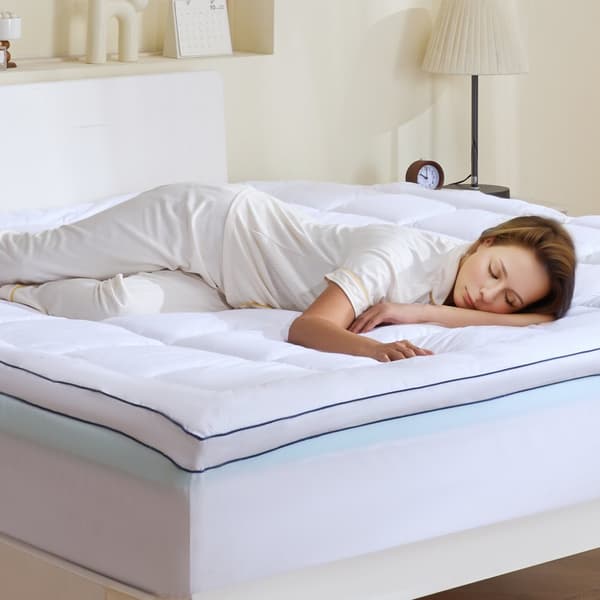 Premium Memory Foam Patjanpäällinen, King-koko, 101,6 mm Paksuus, Korkealaatuinen, Mukava ja Kestävä