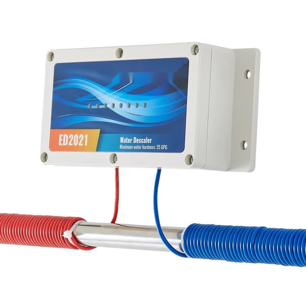 Saltfrit elektronisk vandafkalkningssystem til hjemmet, effektiv afkalkning til hele huset, nem at installere og bruge.