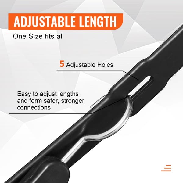 Flat Bungee Cord Set 20 mm Heavy Duty, 4 st S-Hook elastiska spännband för säker lasthantering, hållbara och flexibla