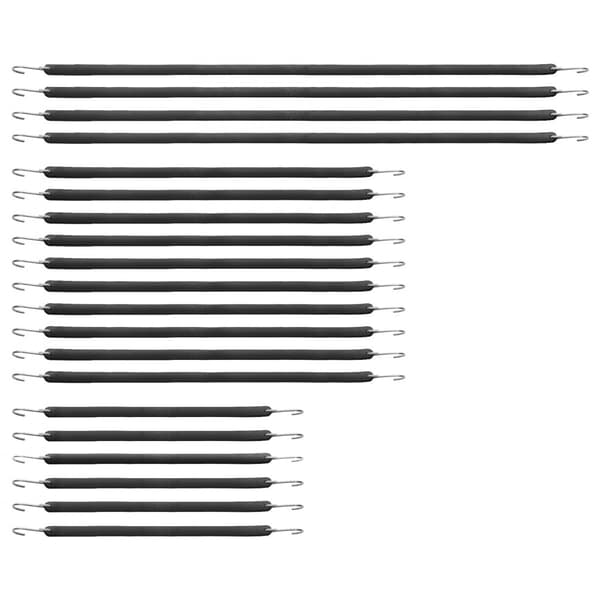 Bungee Cord Set 20-pack, 20 mm, Kraftiga Remmar med S-krok, Slitstarka, Perfekta för Utomhusbruk och Transport