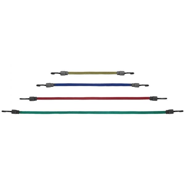 32 Stk Heavy Duty Bungee Cord Sæt 17 mm, Flade Bungee Straps med J-Hooks, Ideel til Sikker Fastgørelse.