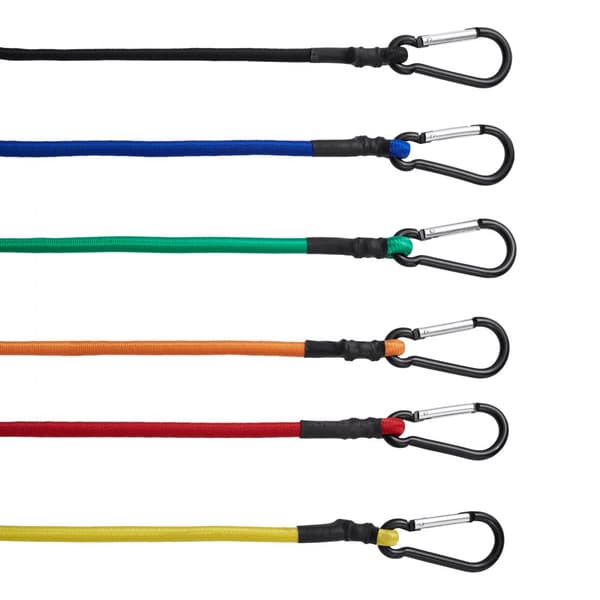 Bungee Cord Set 30 st, 8mm, Hållbara Heavy Duty Remmar med Stålkarbinhakar, Perfekta för Camping och Utflykter