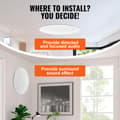 Miniatyrbild 5 av 11: 8-tums infällda tak- och vägghögtalare 100W, hög ljudkvalitet, diskret design, perfekt för hem och kontor, enkel installation, 4-pack