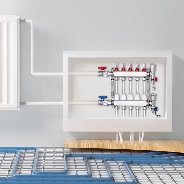 5-Haarainen Säteilylämmön Jakotukki, 1/2 PEX-Lattialämmitys, Energiatehokas, Helppo Asennus