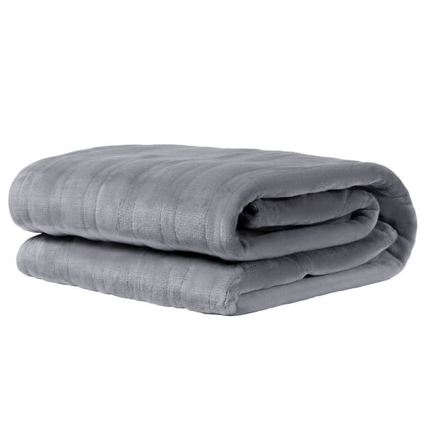 Elektrisk varmetæppe 130 x 160 cm, blød flannel, perfekt gave til bedstemor, komfortabel og varmegivende.