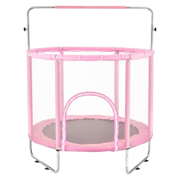 Studsmatta 55 Mini-trampolin med säkerhetsnät, inomhus och utomhus, stimulerar aktivitet och lek, hållbar design