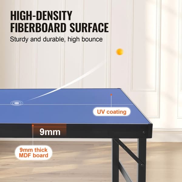 Fällbart pingisbord för inomhusbruk, bordtennisspel med nät, perfekt för hemmet, smidig förvaring, hög kvalitet, familjeunderhållning