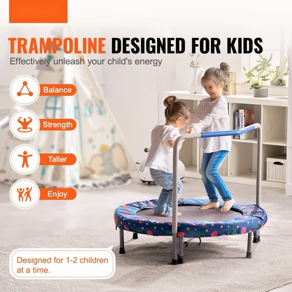Kokoontaitettava mini-trampoliini lapsille, 36 tuumaa, sisä- ja ulkokäyttöön, turvallinen ja hauska taaperotrampoliini