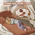 Miniatyrbild 4 av 11: Hopfällbar Babystol 2-i-1, Barnsoffa Tecknad, Komfortabel Baby Lounger, Praktisk och Sikker För Barn, Lätt att Förvara