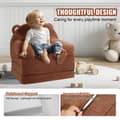 Miniatyrbild 5 av 11: Hopfällbar Babystol 2-i-1, Barnsoffa Tecknad, Komfortabel Baby Lounger, Praktisk och Sikker För Barn, Lätt att Förvara
