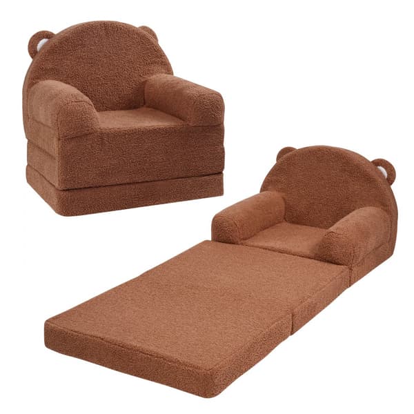 Hopfällbar Babystol 2-i-1, Barnsoffa Tecknad, Komfortabel Baby Lounger, Praktisk och Sikker För Barn, Lätt att Förvara