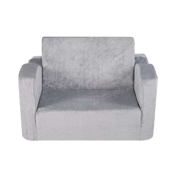Fällbar babystol 2-i-1, barnsoffa grå, justerbar design, ergonomisk komfort, perfekt för resor och hemmet