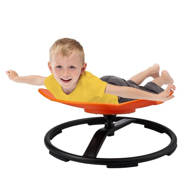Elephant Kids Snurrstol, Sensorisk Svängstol Orange, Ergonomisk Design, 220 lbs, Hög Kvalitet, Stödjer Motorisk Utveckling, Lätt Använda