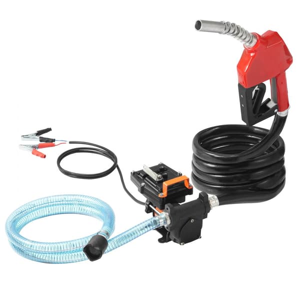 Brændstofoverførselspumpe 12V, 15 GPM, 1/4 HK dieselpumpe med automatisk brændstofmundstykke, effektiv og pålidelig brændstofløsning.