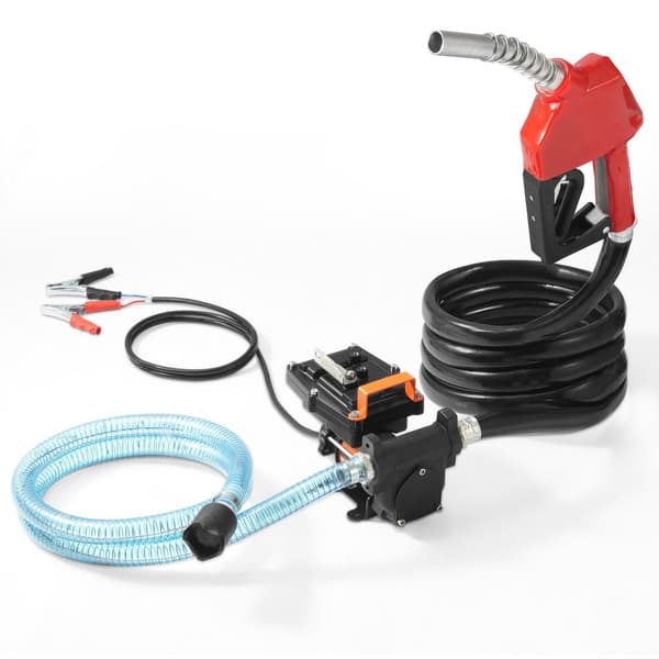 Brændstofoverførselspumpe 12V, 15 GPM, 1/4 HK dieselpumpe med automatisk brændstofmundstykke, effektiv og pålidelig brændstofløsning.