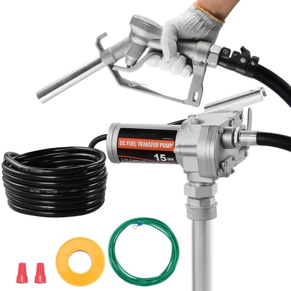 12V Polttoaineensiirtopumppu, 15 GPM, Automaattinen Dieselpumppu, tehokas 1/5 hv, polttoainesuutin, nopea asennus
