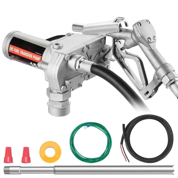 12V Polttoaineensiirtopumppu, 15 GPM, Automaattinen Dieselpumppu, tehokas 1/5 hv, polttoainesuutin, nopea asennus