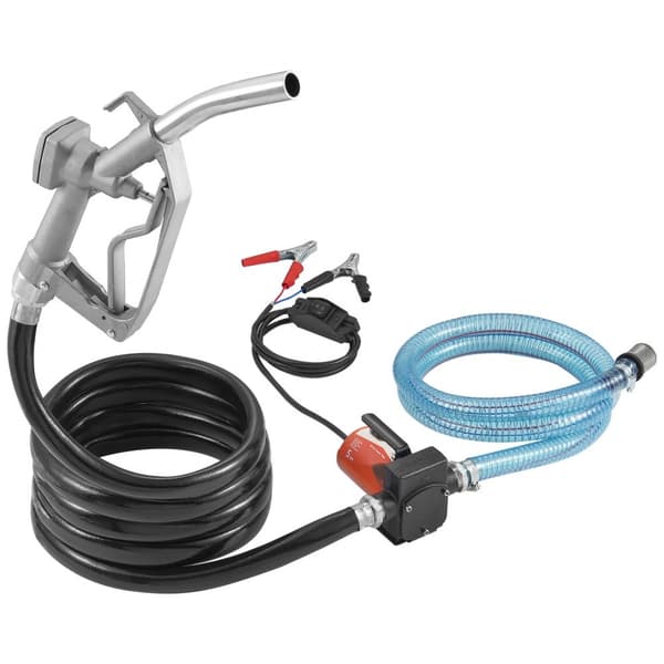 Bränsleöverföringspump 12V 5 GPM, 1/7 HK dieselpump, automatisk bränslemunstycke, hög kapacitet, effektiv och pålitlig bränslepump