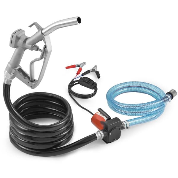 Bränsleöverföringspump 12V 5 GPM, 1/7 HK dieselpump, automatisk bränslemunstycke, hög kapacitet, effektiv och pålitlig bränslepump