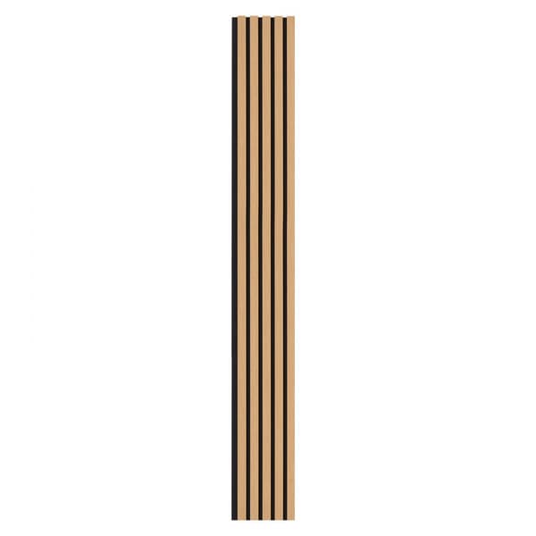 Trælameller Akustikpaneler 7,9 x 94,5 Tommer, Moderne Vægdekoration, Lys Eg, Bæredygtig Design, Høj Kvalitet.