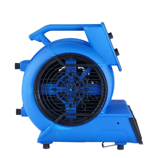 Gulvblæser 1250 RPM, 2600 CFM Luftflytter, 4 blæsevinkler, 3 hastigheder, effektiv ventilation og hurtig tørring.