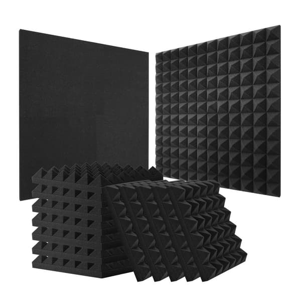 Akustiset Vaahtomuovipaneelit 24 kpl, 12x12x2 Tuumaa, Studio Seinä- ja Kattopaneelit, Ääntäeristys, Helppo Asentaa