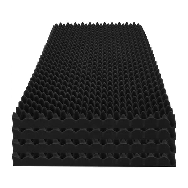 Akustiska skumpaneler 2-pack, 48 x 24 x 2 tum, förbättra ljudisolering och akustik i studioväggar och tak