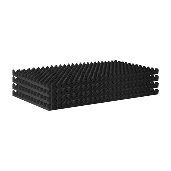 Akustiska skumpaneler 2-pack, 48 x 24 x 2 tum, förbättra ljudisolering och akustik i studioväggar och tak