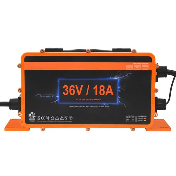 36 Volt 18 AMP Golfvogn Batterioplader til Club Car, EZGO, Yamaha, hurtig opladning, lang holdbarhed, god kompatibilitet.