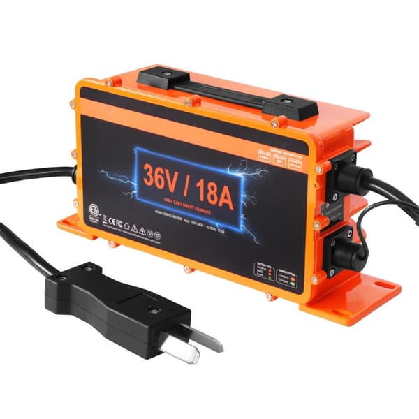 36 Volt 18 AMP Golfvogn Batterioplader til Club Car, EZGO, Yamaha, hurtig opladning, lang holdbarhed, god kompatibilitet.
