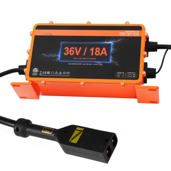 36V 18AMP Smart Golfvogn Batterioplader til EZGO D-Style, IP67, ETL, Hurtig Opladning, Lang Levetid