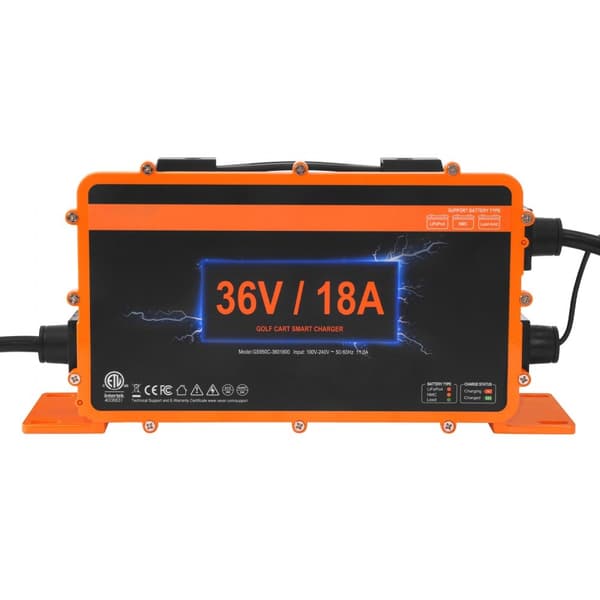 36V 18AMP Smart Golfvogn Batterioplader til EZGO D-Style, IP67, ETL, Hurtig Opladning, Lang Levetid