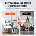 Miniatyrbillede 3 af 11: Golf Opbevaring Garage Organizer, 2 Golfbag Stativ Holder, Klub Rack, Boldvogn, Pladsbesparende, Stål, Holdbar, Let At Montere