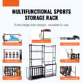 Miniatyrbillede 2 af 11: Golf Opbevaring Garage Organizer, 2 Golfbag Stativ Holder, Klub Rack, Boldvogn, Pladsbesparende, Stål, Holdbar, Let At Montere