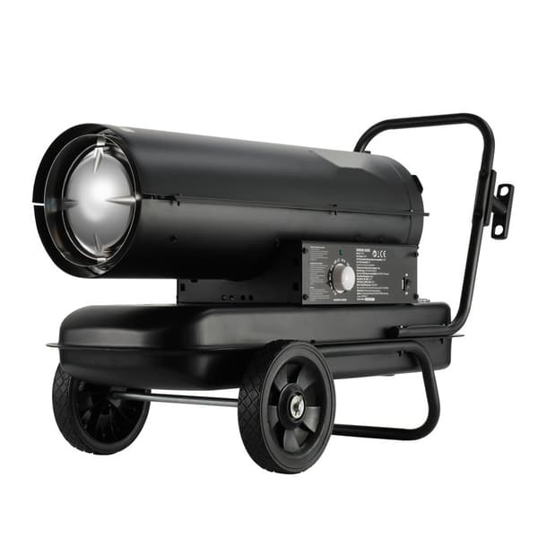 70000 BTU Petroleum/Diesel Torpedo Rumvarmer med Termostat, Effektiv og Hurtig Opvarmning, Ideel til Store Rum.