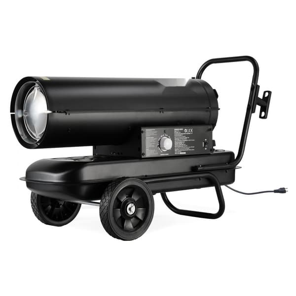 70000 BTU Petroleum/Diesel Torpedo Rumvarmer med Termostat, Effektiv og Hurtig Opvarmning, Ideel til Store Rum.